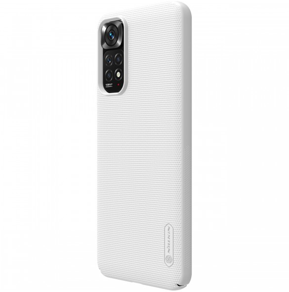 Nillkin Super Frosted Shield härdat skydd + ställ för Xiaomi Redmi Note 11S / Note 11 vit