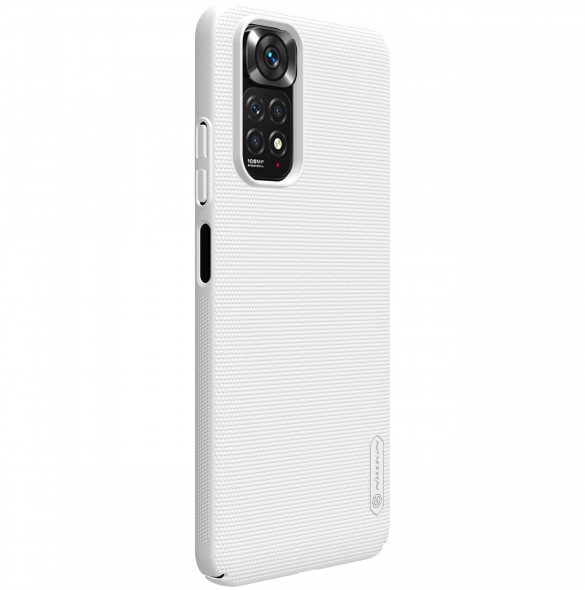 Nillkin Super Frosted Shield härdat skydd + ställ för Xiaomi Redmi Note 11S / Note 11 vit