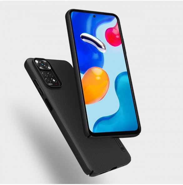 Nillkin Super Frosted Shield härdat skydd + ställ för Xiaomi Redmi Note 11S / Note 11 vit