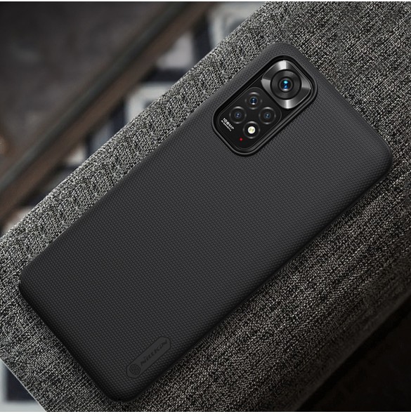 Nillkin Super Frosted Shield härdat skydd + ställ för Xiaomi Redmi Note 11S / Note 11 vit