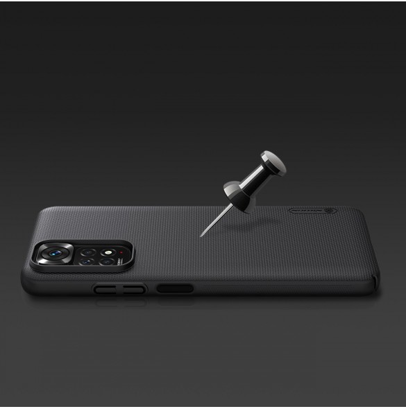 Nillkin Super Frosted Shield härdat skydd + ställ för Xiaomi Redmi Note 11S / Note 11 vit