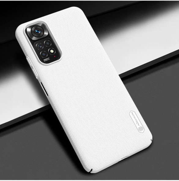 Nillkin Super Frosted Shield härdat skydd + ställ för Xiaomi Redmi Note 11S / Note 11 vit