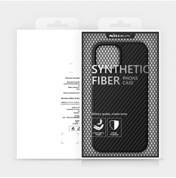 Nillkin Synthetic Fiber Carbon fodral till iPhone 13 svart