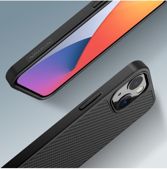 Nillkin Synthetic Fiber Carbon fodral till iPhone 13 svart