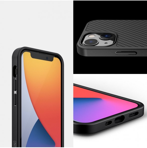 Nillkin Synthetic Fiber Carbon fodral till iPhone 13 svart
