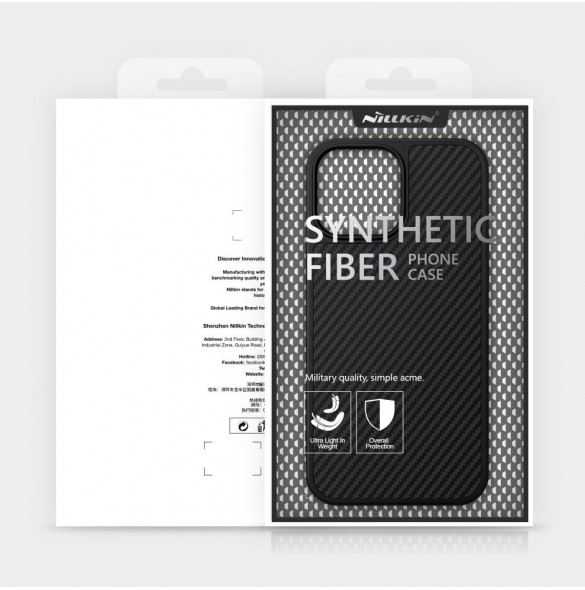 Nillkin Synthetic Fiber Carbon fodral till iPhone 13 Pro Max svart