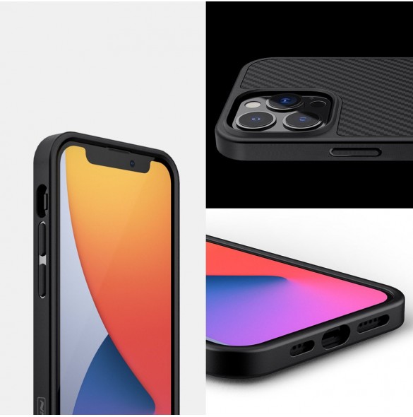 Nillkin Synthetic Fiber Carbon fodral till iPhone 13 Pro Max svart