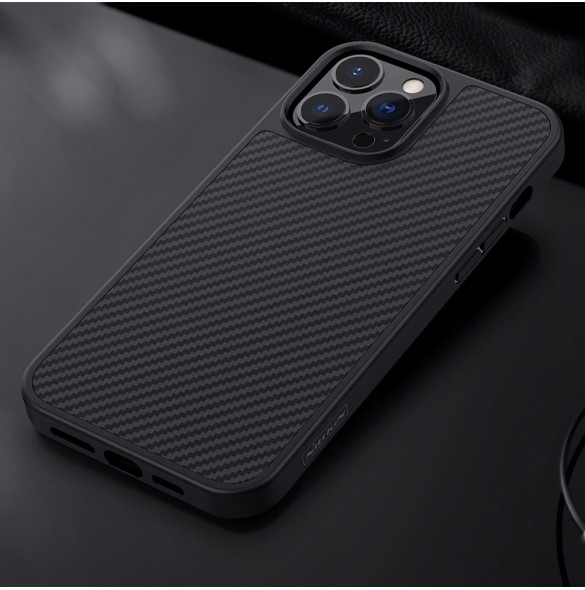 Nillkin Synthetic Fiber Carbon fodral till iPhone 13 Pro Max svart