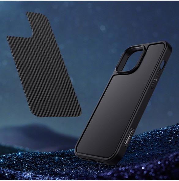 Nillkin Synthetic Fiber Carbon fodral till iPhone 13 Pro Max svart