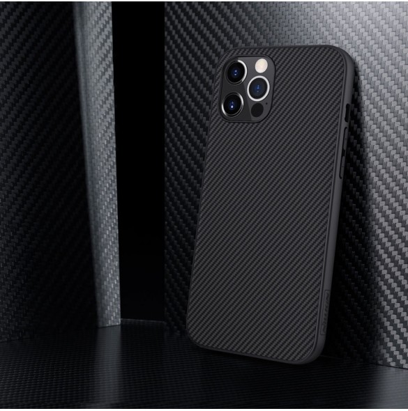 Nillkin Synthetic Fiber Case pansarskal till iPhone 12 Pro Max svart