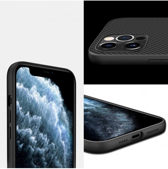 Nillkin Synthetic Fiber Case pansarskal till iPhone 12 Pro Max svart