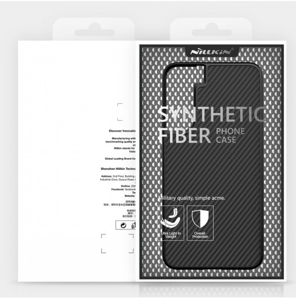 Nillkin syntetfiberfodral pansarskal till Samsung Galaxy S22 + (S22 Plus) svart
