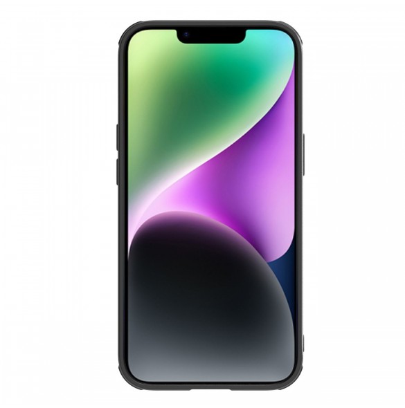 Nillkin Synthetic Fiber S Fodral iPhone 14 Plus med kameraskal svart