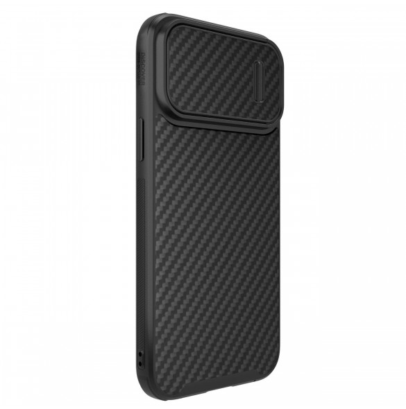 Nillkin Synthetic Fiber S Fodral iPhone 14 Pro med kameraskal svart