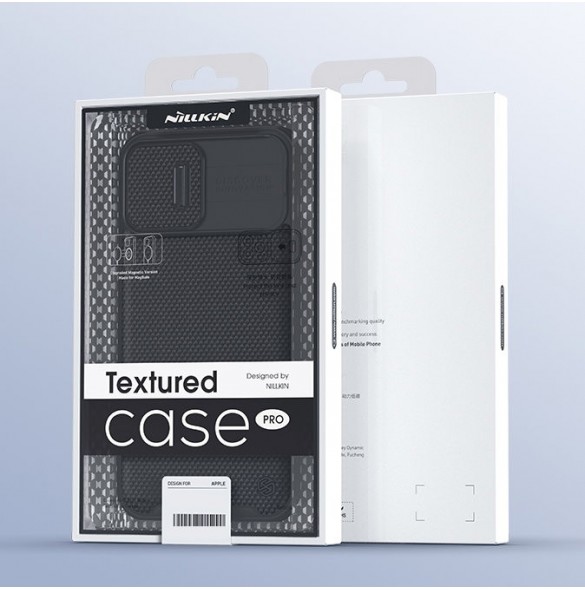 Nillkin Texture Pro Magnetic Case Fodral för iPhone 13 Pro Max Kameraskyddsskal Svart (MagSafe-kompatibel)