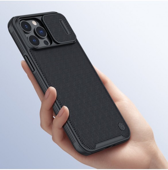 Nillkin Texture Pro Magnetic Case Fodral för iPhone 13 Pro Max Kameraskyddsskal Svart (MagSafe-kompatibel)