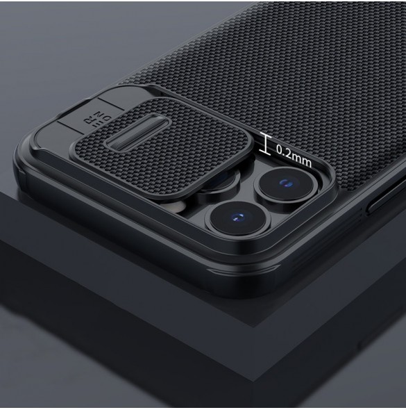 Nillkin Texture Pro Magnetic Case Fodral för iPhone 13 Pro Max Kameraskyddsskal Svart (MagSafe-kompatibel)