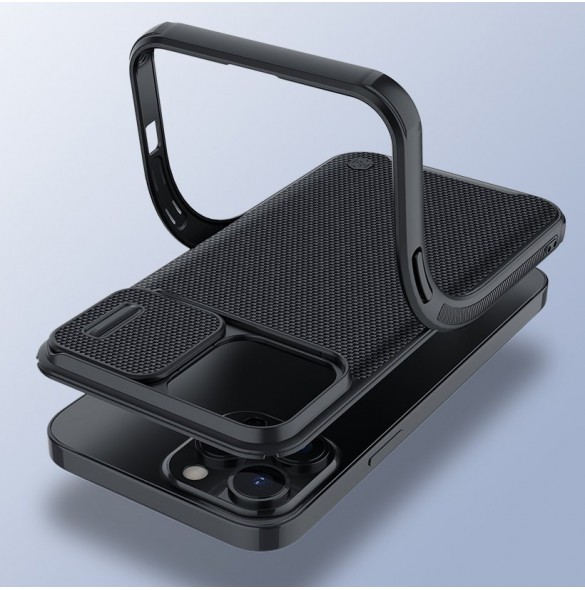 Nillkin Texture Pro Magnetic Case Fodral för iPhone 13 Pro Max Kameraskyddsskal Svart (MagSafe-kompatibel)