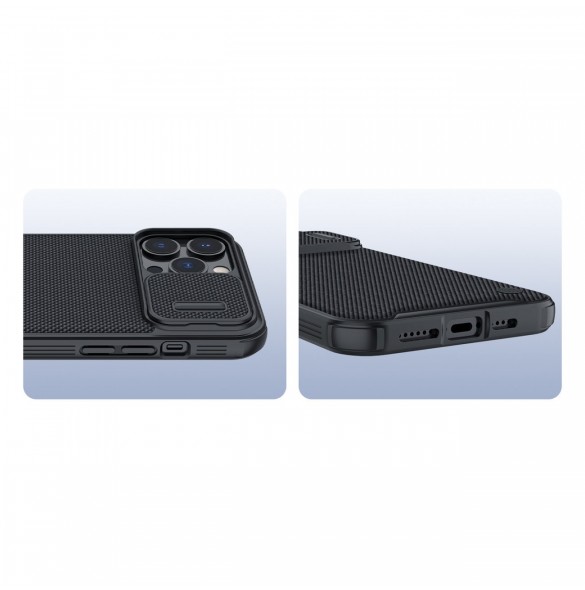 Nillkin Texture Pro Magnetic Case Fodral för iPhone 13 Pro Max Kameraskyddsskal Svart (MagSafe-kompatibel)