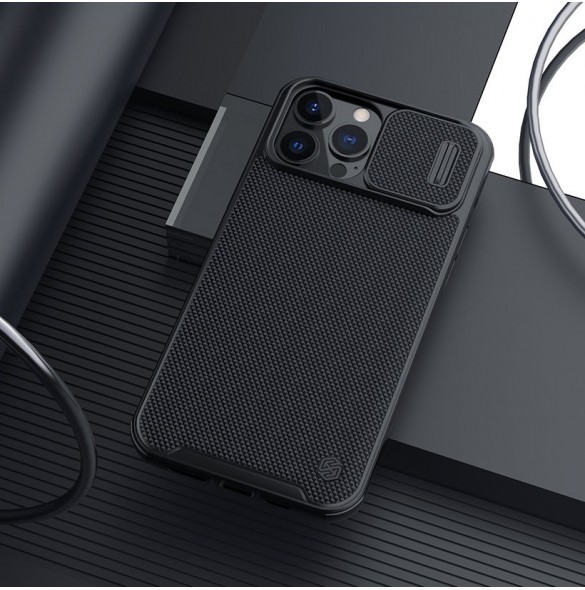 Nillkin Texture Pro Magnetic Case Fodral för iPhone 13 Pro Max Kameraskyddsskal Svart (MagSafe-kompatibel)