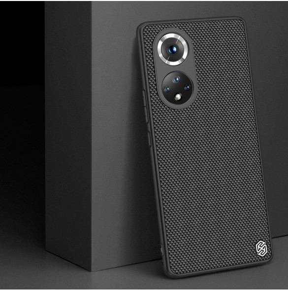 Nillkin Textured Case ett slitstarkt förstärkt fodral med en gelram och nylon på baksidan Honor 50 Pro svart
