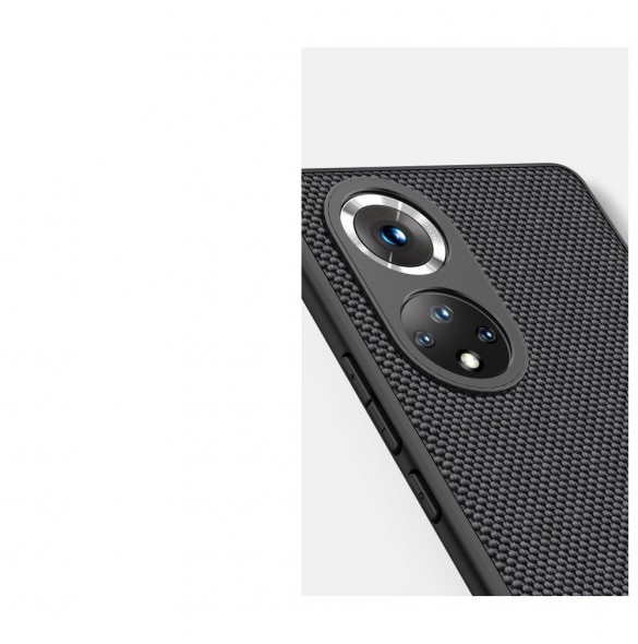 Nillkin Textured Case ett slitstarkt förstärkt fodral med en gelram och nylon på baksidan Honor 50 Pro svart