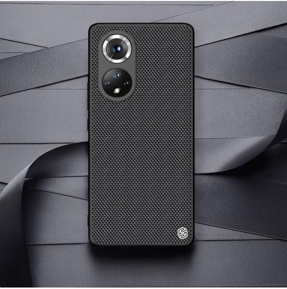 Nillkin Textured Case ett slitstarkt förstärkt fodral med en gelram och nylon på baksidan Honor 50 Pro svart