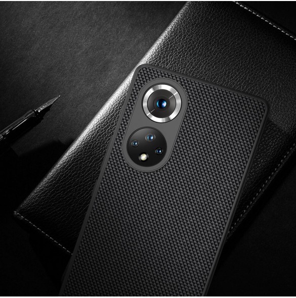 Nillkin Textured Case ett slitstarkt förstärkt fodral med en gelram och nylon på baksidan Honor 50 Pro svart