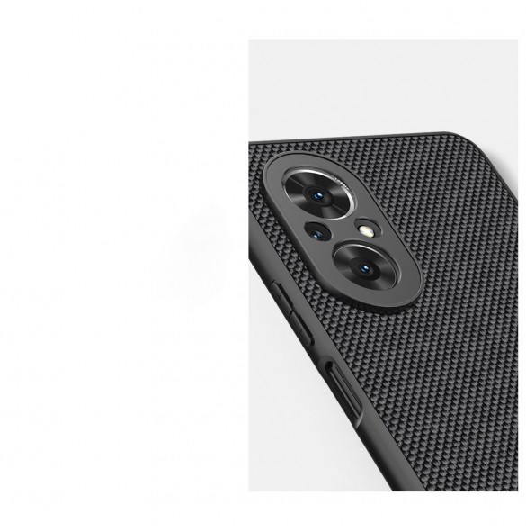 Nillkin Textured Case ett slitstarkt förstärkt fodral med en gelram och nylon på baksidan Honor 50 SE svart