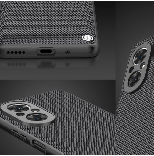 Nillkin Textured Case ett slitstarkt förstärkt fodral med en gelram och nylon på baksidan Honor 50 SE svart