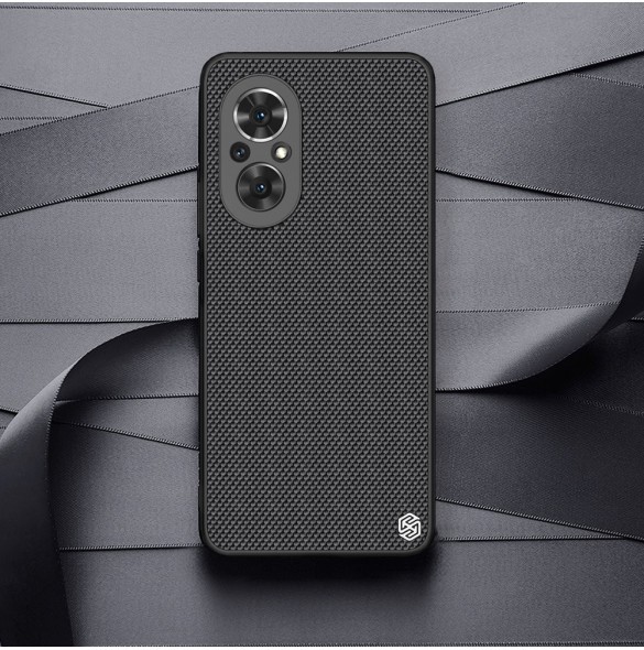 Nillkin Textured Case ett slitstarkt förstärkt fodral med en gelram och nylon på baksidan Honor 50 SE svart