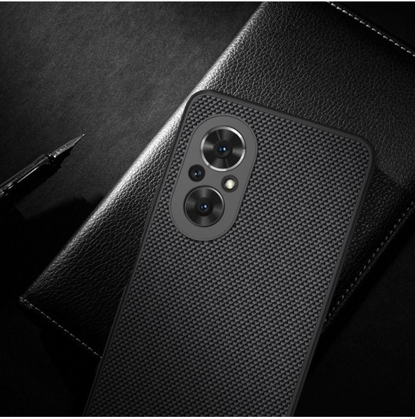 Nillkin Textured Case ett slitstarkt förstärkt fodral med en gelram och nylon på baksidan Honor 50 SE svart