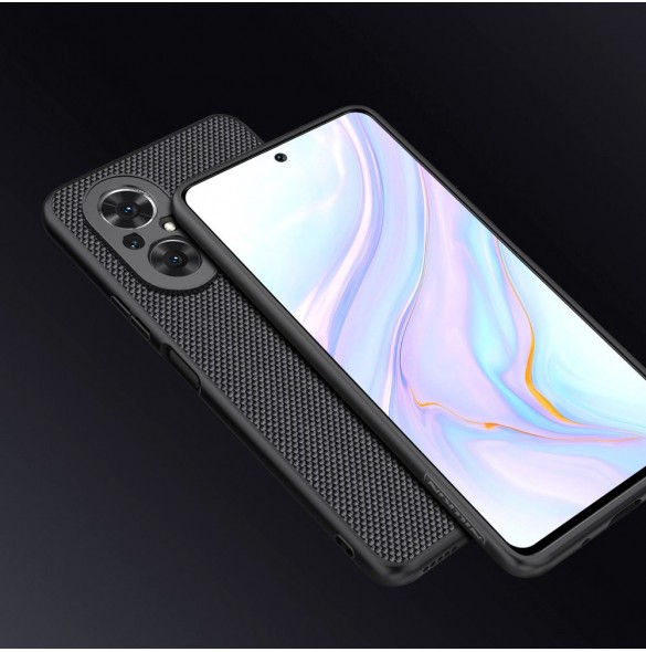 Nillkin Textured Case ett slitstarkt förstärkt fodral med en gelram och nylon på baksidan Honor 50 SE svart