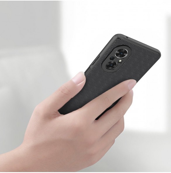 Nillkin Textured Case ett slitstarkt förstärkt fodral med en gelram och nylon på baksidan Honor 50 SE svart