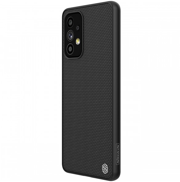 Nillkin Textured Case ett slitstarkt förstärkt fodral med en gelram och nylon på baksidan av Samsung Galaxy A73 svart