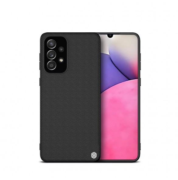 Nillkin Textured Case Slitstarkt förstärkt fodral med gelram och nylon på baksidan för Samsung Galaxy A33 5G svart