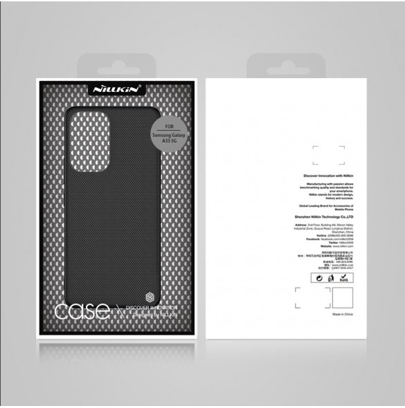 Nillkin Textured Case Slitstarkt förstärkt fodral med gelram och nylon på baksidan för Samsung Galaxy A33 5G svart