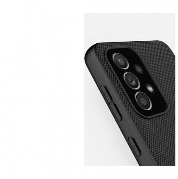 Nillkin Textured Case Slitstarkt förstärkt fodral med gelram och nylon på baksidan för Samsung Galaxy A33 5G svart