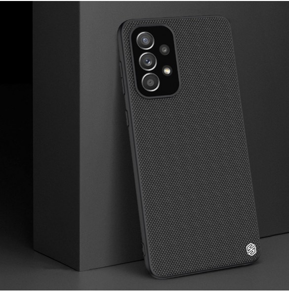 Nillkin Textured Case Slitstarkt förstärkt fodral med gelram och nylon på baksidan för Samsung Galaxy A33 5G svart