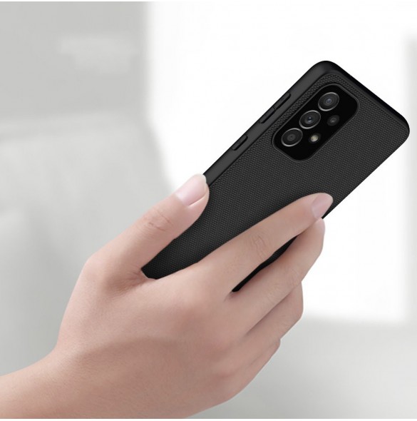 Nillkin Textured Case Slitstarkt förstärkt fodral med gelram och nylon på baksidan för Samsung Galaxy A33 5G svart