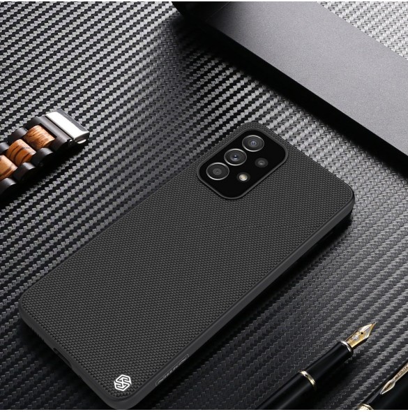 Nillkin Textured Case Slitstarkt förstärkt fodral med gelram och nylon på baksidan för Samsung Galaxy A33 5G svart