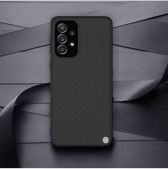 Nillkin Textured Case Slitstarkt förstärkt fodral med gelram och nylon på baksidan för Samsung Galaxy A33 5G svart