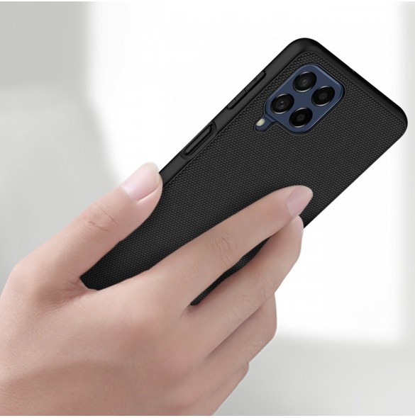 Nillkin Textured Case Slitstarkt förstärkt fodral med en gelram och nylon på baksidan Samsung Galaxy M53 5G svart