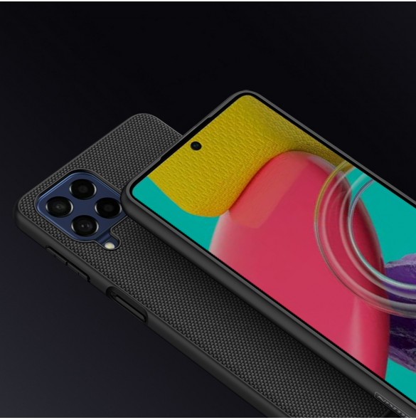 Nillkin Textured Case Slitstarkt förstärkt fodral med en gelram och nylon på baksidan Samsung Galaxy M53 5G svart
