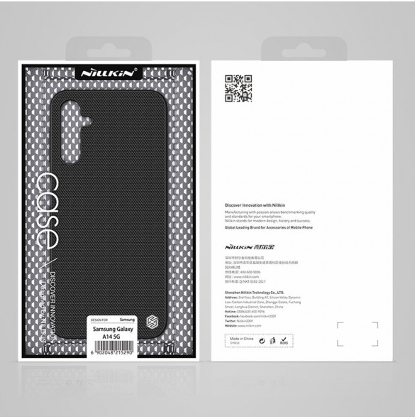 Nillkin Textured Case för Samsung Galaxy A14 5G / Galaxy A14 förstärkt nylonfodral svart