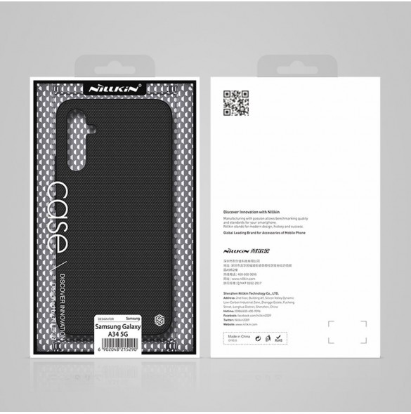 Nillkin Textured Case för Samsung Galaxy A34 5G förstärkt nylonfodral svart