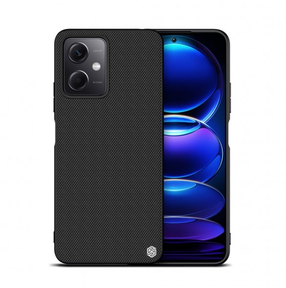 Nillkin Textured Case för Xiaomi Redmi Note 12 5G / Poco X5 5G Förstärkt nylonskydd Svart