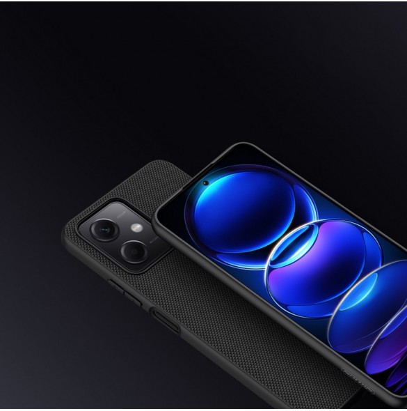 Nillkin Textured Case för Xiaomi Redmi Note 12 5G / Poco X5 5G Förstärkt nylonskydd Svart