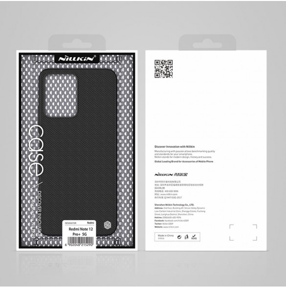 Nillkin Textured Case för Xiaomi Redmi Note 12 Pro+ förstärkt nylonfodral svart