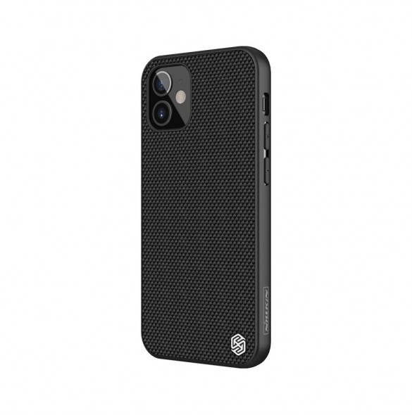 Nillkin Textured Case robust skal med gelram och nylon på baksidan iPhone 12 mini svart